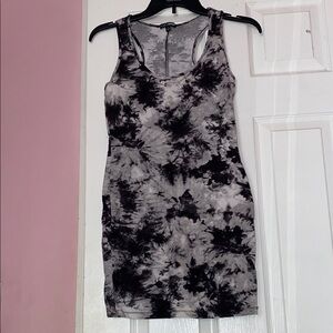 Black Tie-Dye Dress